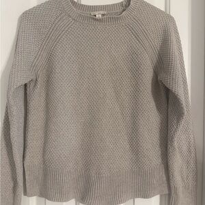 GAP Tan Women's Crew Neck Textured Sweater 100% Cotton